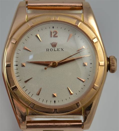 rolex bubble back 18kt rose gold watch|rolex bubble back watches.